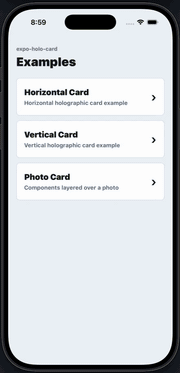 Photo holographic card demo preview